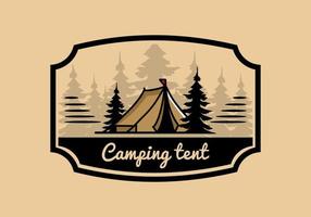 Big camping tent illustration design vector