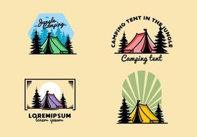 Big camping tent illustration design vector