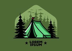 Big camping tent illustration design vector