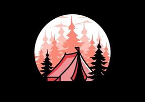 Big camping tent illustration design vector