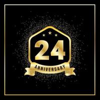 24 Years anniversary celebration vector