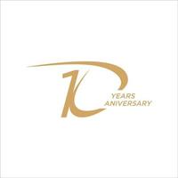 10 years anniversary celebration vector