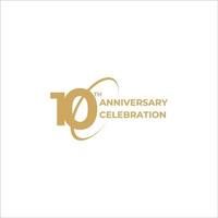 10 years annaiversary celebration vector