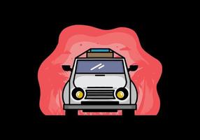 Holiday in car illustration design vector