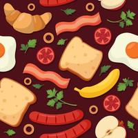 Breakfast Seamless Background vector