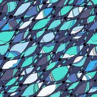 Seamless background with abstract ocean ornament. Geometric waves pattern vector