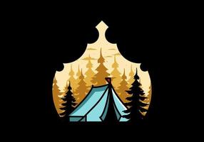 Big camping tent illustration design vector