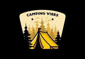 Big camping tent illustration design vector