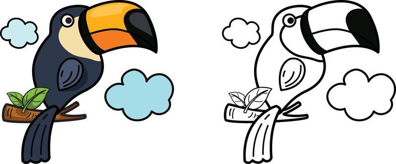 Illustration of educational coloring book vector