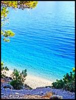 Amazing blue beaches in Greece beautiful summertime holidays seasson photo