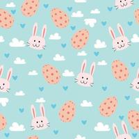 Easter seamless pattern and Beautiful Easter Egg Seamless Pattern Background for printing on paper or fabric vector