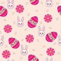 Easter seamless pattern and Beautiful Easter Egg Seamless Pattern Background for printing on paper or fabric vector