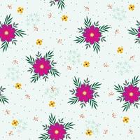 Floral seamless pattern Hand drawn colorful flowers Natural background with colorful painted flowers vector