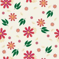 Floral seamless pattern Hand drawn colorful flowers Natural background with colorful painted flowers vector