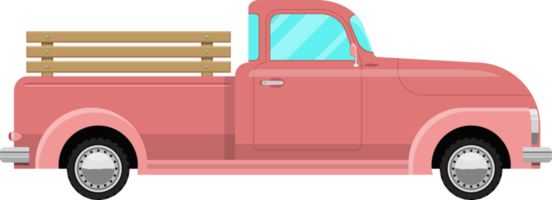 Retro pickup clipart design illustration png