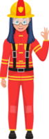 chica bombero clipart diseño ilustración png