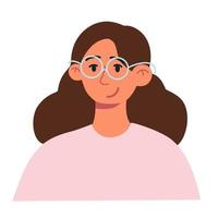 Female character. People profile. Perfect for social media and business presentations, user interface, UX, graphic and web design, applications and interfaces. Vector hand draw illustration