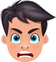 ilustração de design de clipart de expressão de rosto de criança png