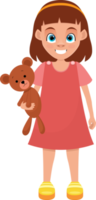 illustrazione di progettazione di clipart di espressione del viso della bambina png