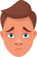 ilustração de design de clipart de expressão de rosto de homem png