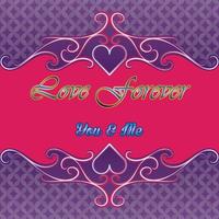 wedding card you and me love forever vector
