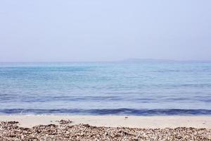 Saronida Greek beach background high quality photo