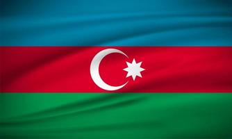 elegante y realista fondo de la bandera de azerbaiyán. diseño del día de la independencia de azerbaiyán. vector