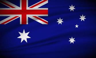 fondo elegante y realista de la bandera de australia. diseño del día de la independencia de australia. vector