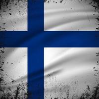 vector de fondo abstracto de la bandera de finlandia con estilo de trazo grunge. ilustración vectorial del día de la independencia de finlandia.
