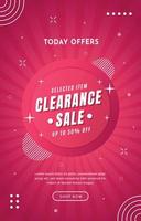 Clearance Sale Poster Sale Concept vector