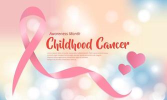 vector de banner de diseño de mes de concientización sobre el cáncer infantil de celebración. diseño del día internacional del cáncer infantil