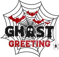 Halloween. Ghost Greeting vector