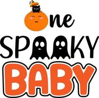 Halloween. One Spooky baby vector