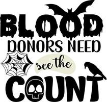 los donantes de sangre necesitan ver el conteo vector