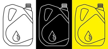 car oil canister icon. Stable machine engine operation. Car maintenance and seasonal oil change at service center. Vector