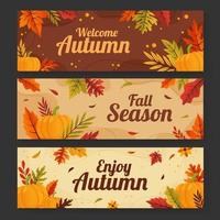 naturaleza otoño floral de banner vector