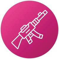 Light Machine Gun Icon Style vector