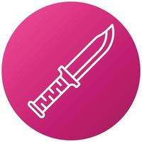 Military Knife Icon Style vector