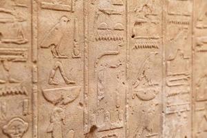 Hieroglyphics in Karnak Temple, Luxor, Egypt photo