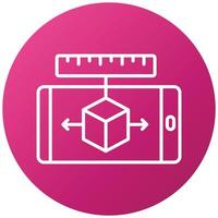 Ar Measuring Icon Style vector