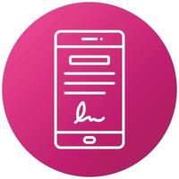Digital Contract Icon Style vector