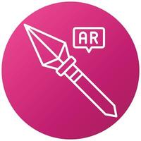 Ar Spear Throwing Icon Style vector