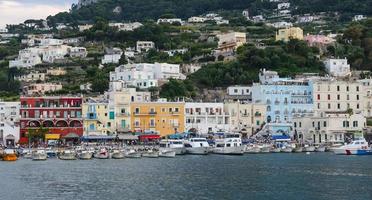 General view of Capri Island in Naples, Italy photo