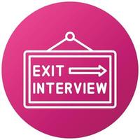 Exit Interview Icon Style vector