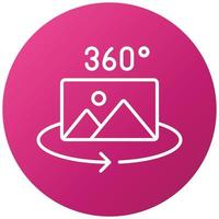 360 Image Icon Style vector