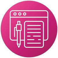 Copywriting Amd Scripting Icon Style vector