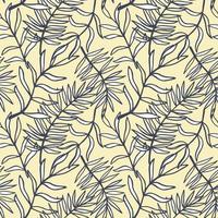 Tropical Leaves seamless pattern vector