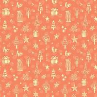 Christmas doodles seamless pattern vector