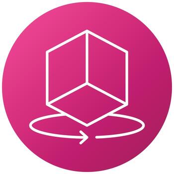 3D Object Icon Style vector