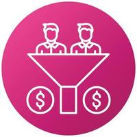 Sales Funnel Icon Style vector